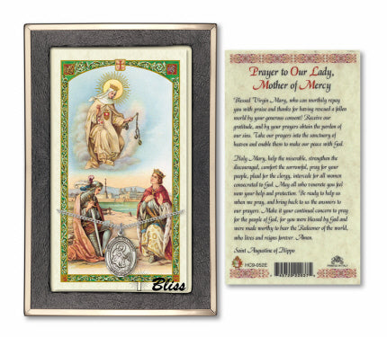 Bliss Our Lady of Mercy Medal and Prayer Holy Card Gift Set