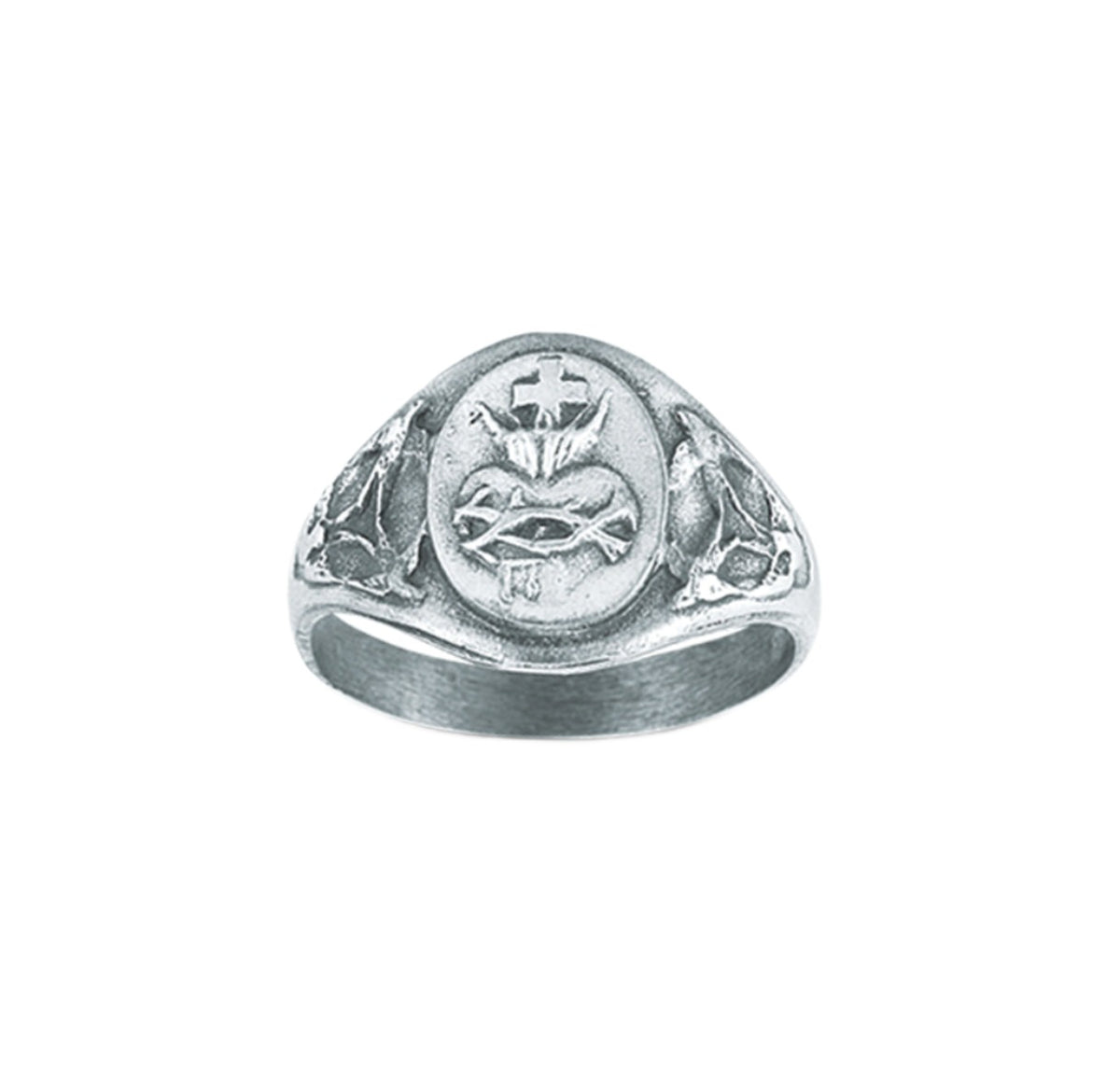 Risen Christ Sacred Heart of Jesus Sterling Silver Ring