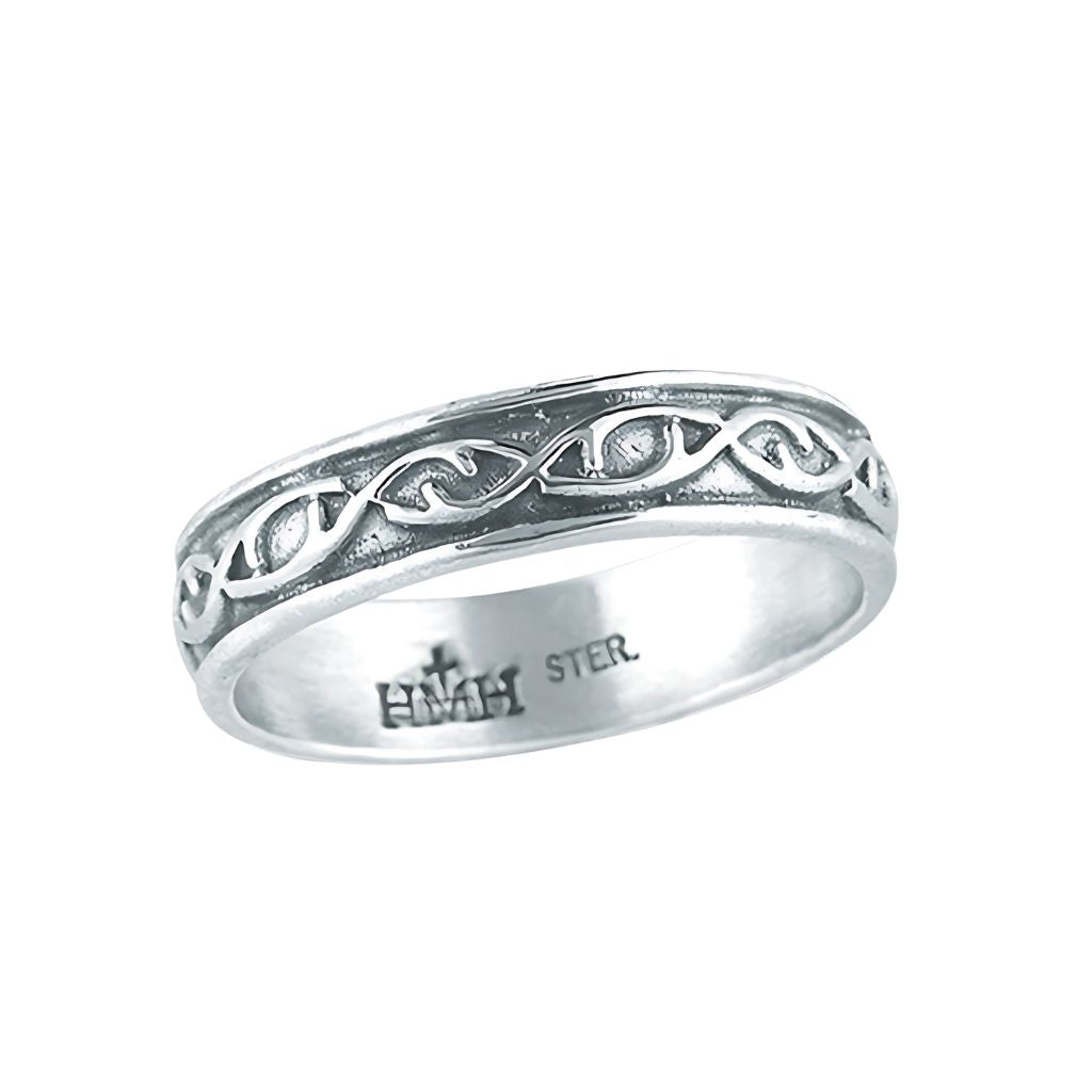 HMH Crown of Thorns Sterling Silver Ring with Thorn Design
