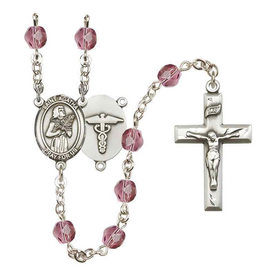 St. Agatha Nurse Birthstone Rosary in Amethyst, Bliss Manufacturing