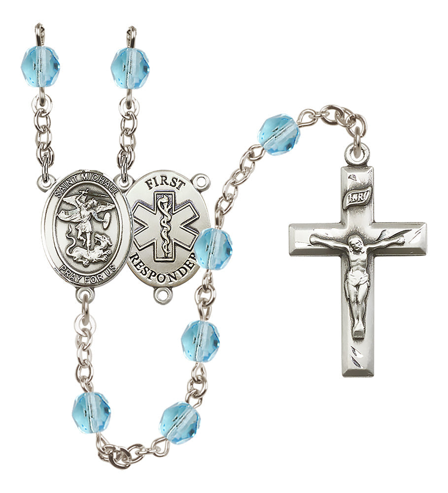 Bliss First Responder Fire Polished Birthstone Rosary