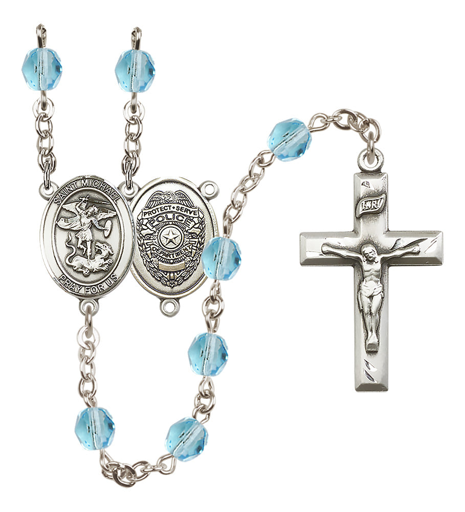 Bliss Police Officers Fire Polished Birthstone Rosary