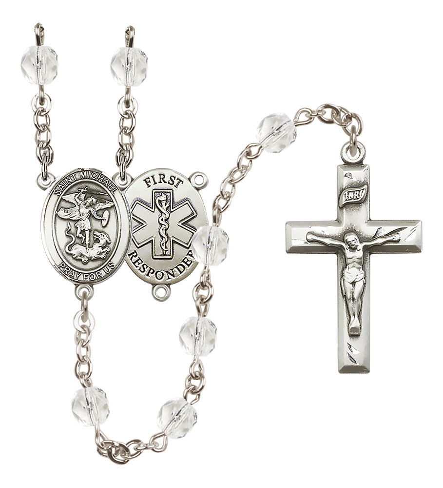 Bliss First Responder Fire Polished Birthstone Rosary