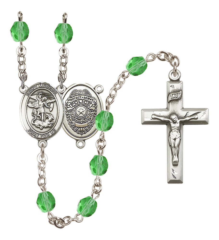 Bliss Police Officers Fire Polished Birthstone Rosary