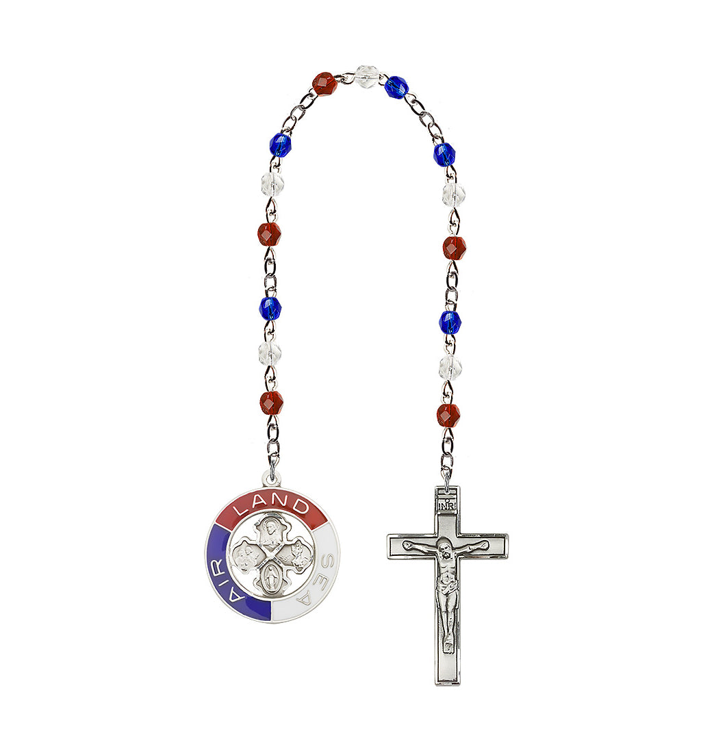 Bliss Manufacturing Military Land, Sea and Air Rosary Chaplet