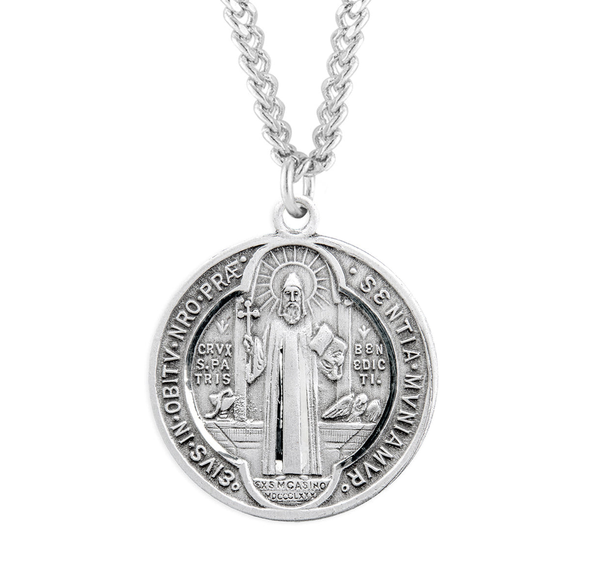 HMH Religious Jubilee St Benedict Round Sterling Silver Medal