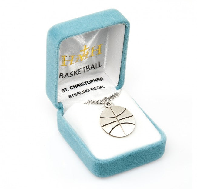 HMH Religious St Christopher Sterling Silver Basketball Athlete Medal