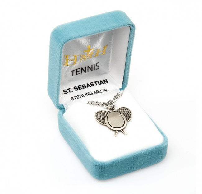 HMH Religious St Sebastian Sterling Silver Tennis Athlete Medal