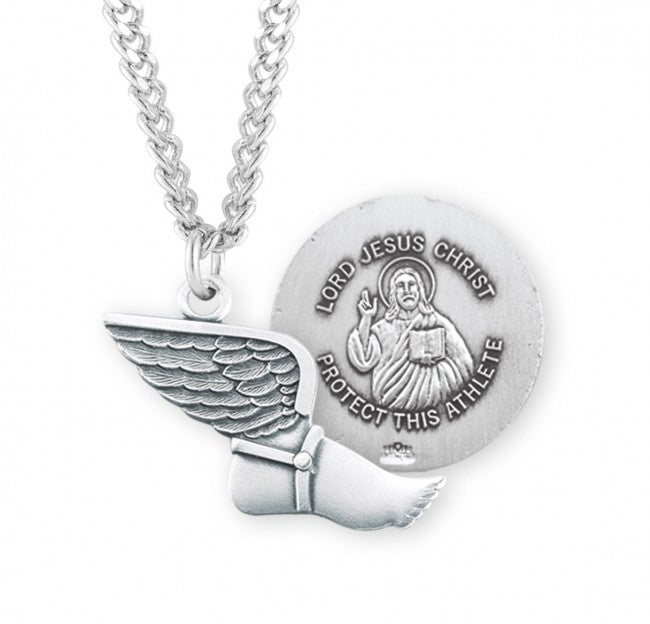 HMH Religious Lord Jesus Christ Sterling Silver Track Athlete Medal