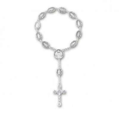 One Decade Miraculous Medal Sterling Silver Pocket Rosary, HMH Religious