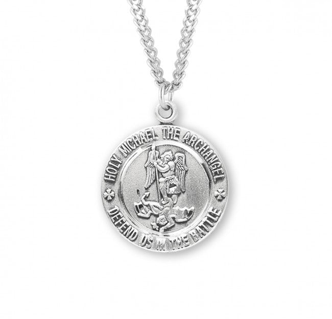 HMH Religious EMT's Sterling Silver St Michael Medal Necklace