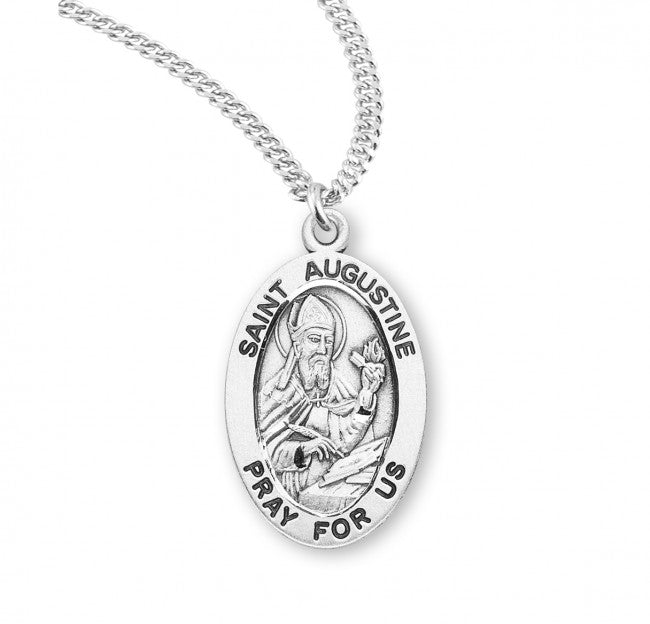 HMH Religious St Apollonia Oval Sterling Silver Medal Necklace