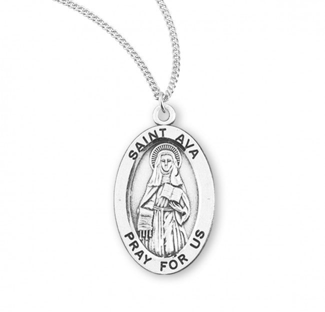 HMH Religious St Apollonia Oval Sterling Silver Medal Necklace