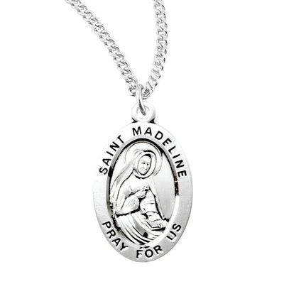 St. Madeline Sophie Barat sterling silver oval medal in a nun's habit, HMH Religious