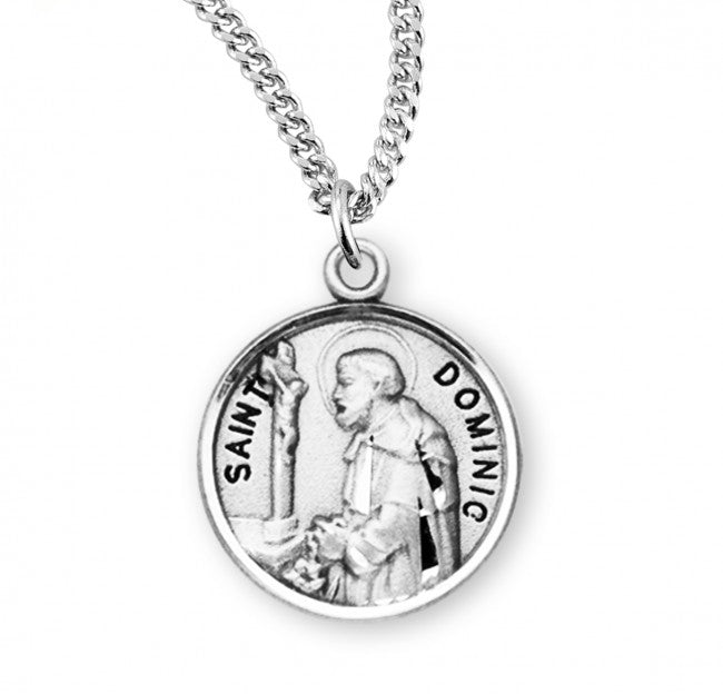 HMH Religious St Dominic de Guzman Round Sterling Silver Medal