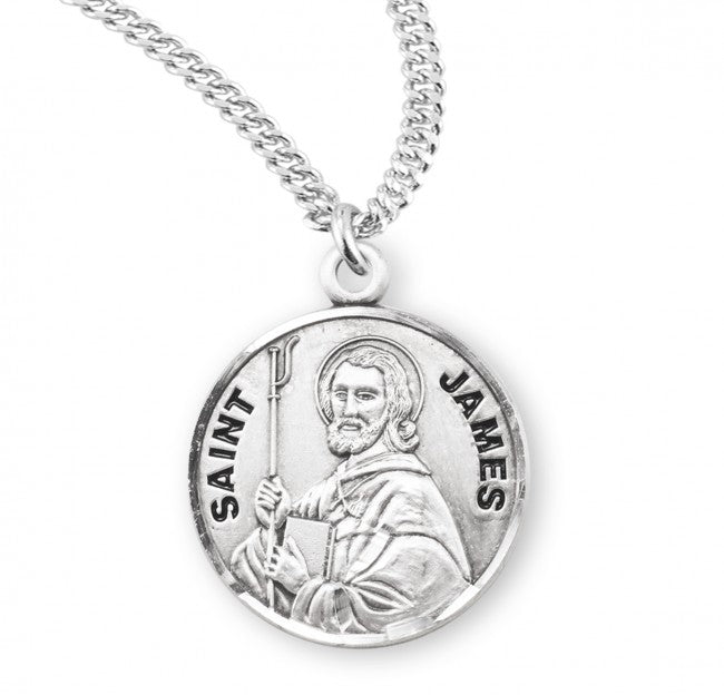 HMH Religious St James Round Sterling Silver Medal