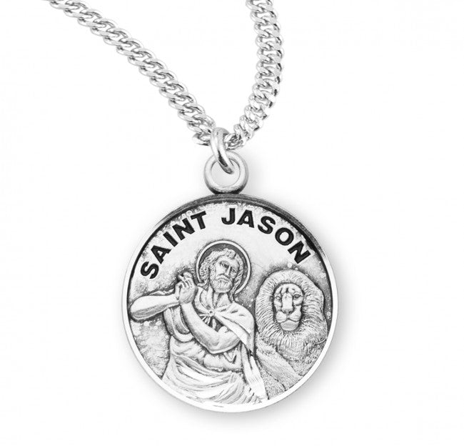 HMH Religious St Jason Round Sterling Silver Medal