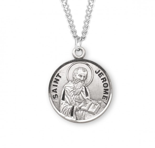 HMH Religious St Jerome Round Sterling Silver Medal