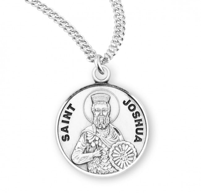 HMH Religious St Joshua Round Sterling Silver Medal