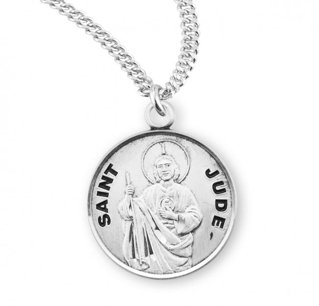 HMH Religious St Jude Thaddeus Round Sterling Silver Medal