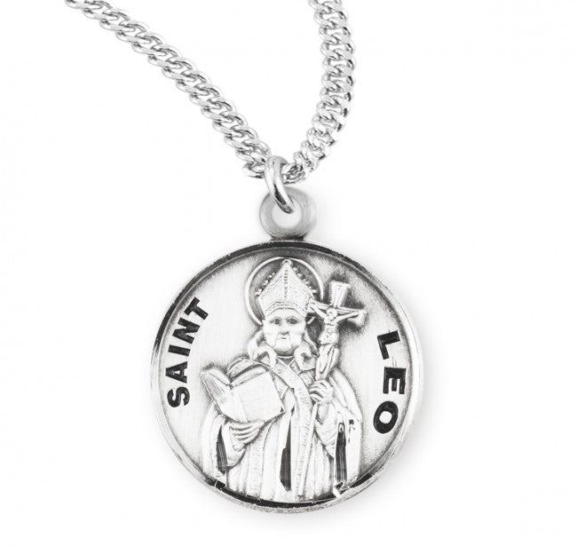 HMH Religious St Leo the Great Round Sterling Silver Medal