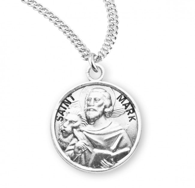 HMH Religious St Mark the Evangelist Round Sterling Silver Medal