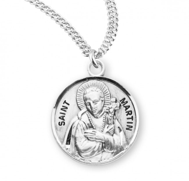 HMH Religious St Martin de Porres Round Sterling Silver Medal