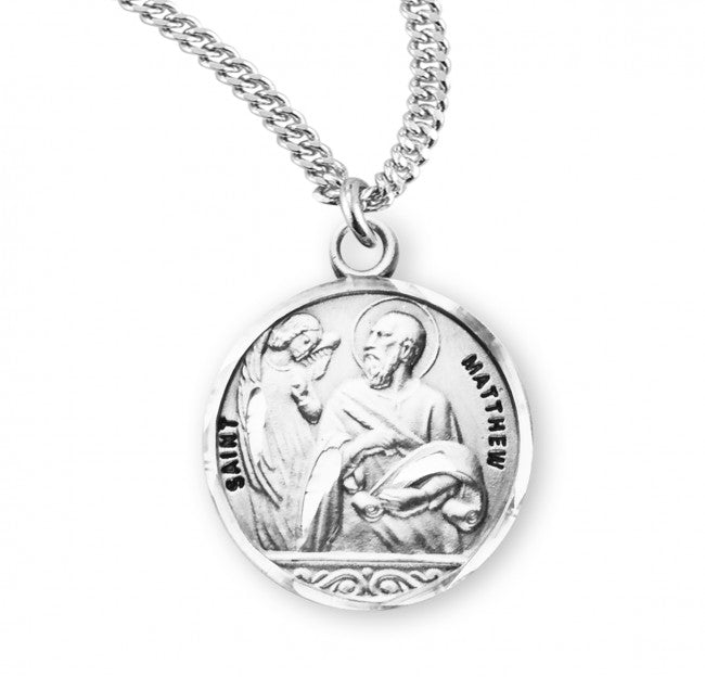 HMH Religious St Matthew the Apostle Round Sterling Silver Medal