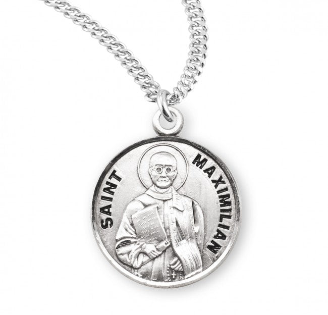 HMH Religious St Maximilian Kolbe Round Sterling Silver Medal