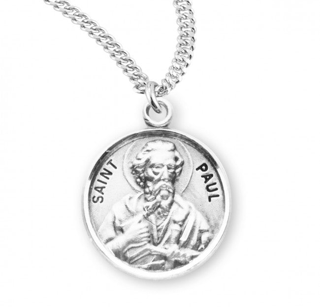 HMH Religious St Paul the Apostle Round Sterling Silver Medal