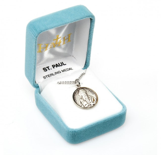 HMH Religious St Peregrine Round Sterling Silver Medal