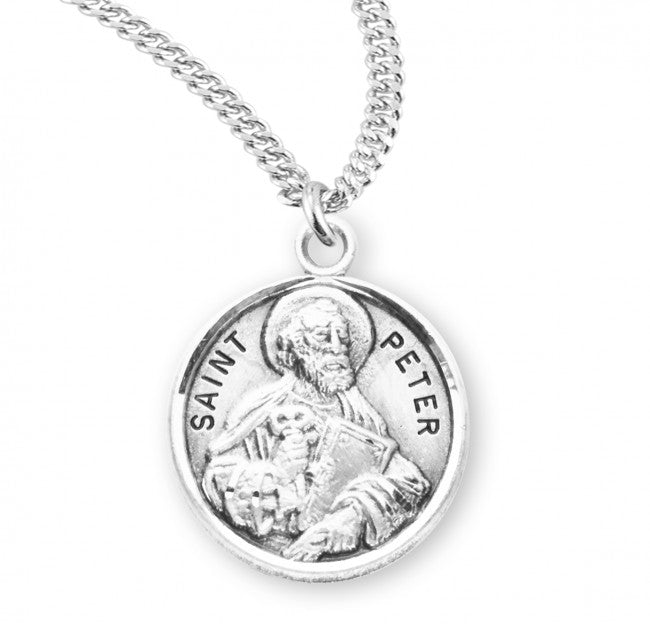 HMH Religious St Peter the Apostle Round Sterling Silver Medal