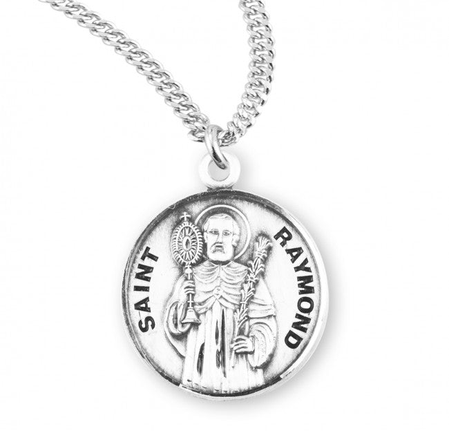 HMH Religious St Raymond Nonnatus Round Sterling Silver Medal