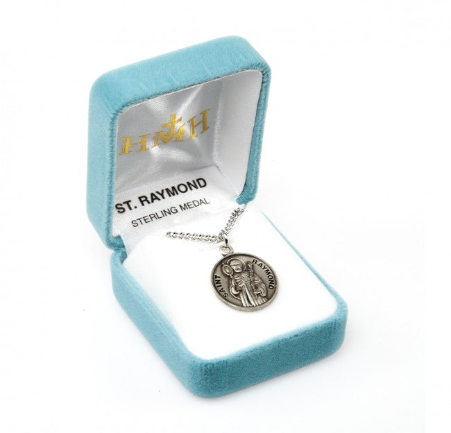 HMH Religious St Raymond Nonnatus Round Sterling Silver Medal