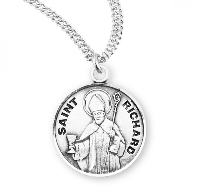 HMH Religious St Richard Round Sterling Silver Medal