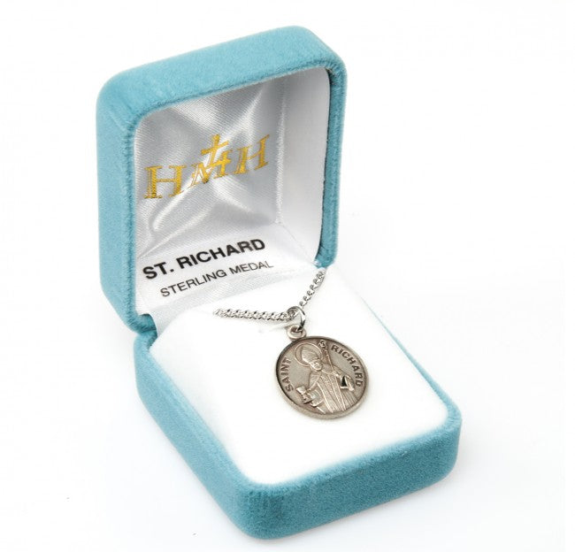 HMH Religious St Richard Round Sterling Silver Medal