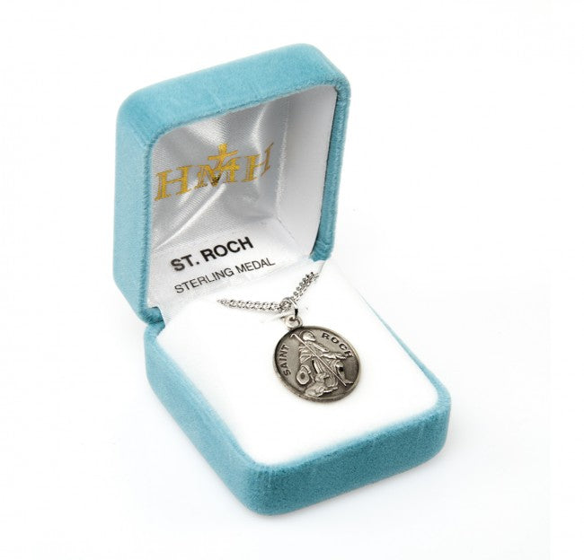 HMH Religious St Roch Round Sterling Silver Medal