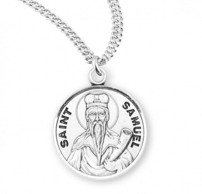 HMH Religious St Samuel Round Sterling Silver Medal