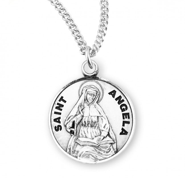 HMH Religious St Angela Round Sterling Silver Medal