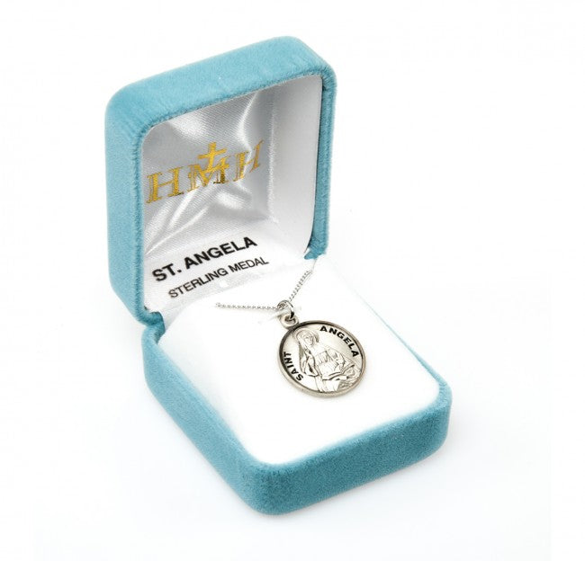 HMH Religious St Angela Round Sterling Silver Medal