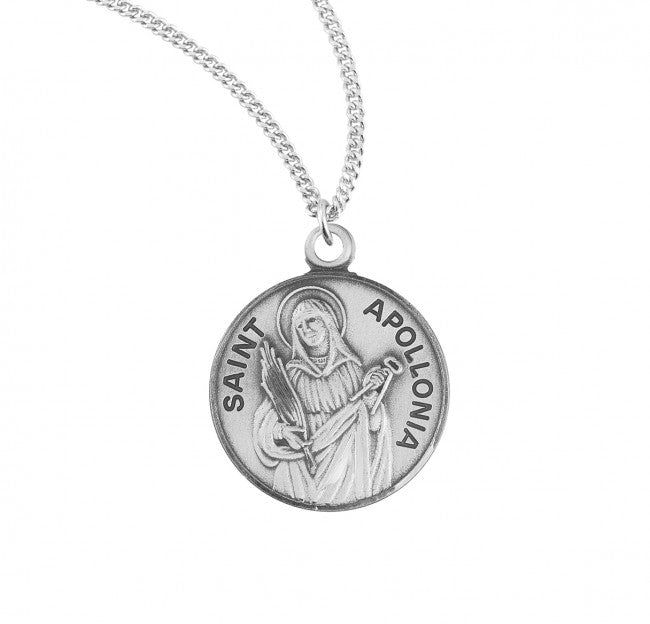 HMH Religious St Apollonia Round Sterling Silver Medal