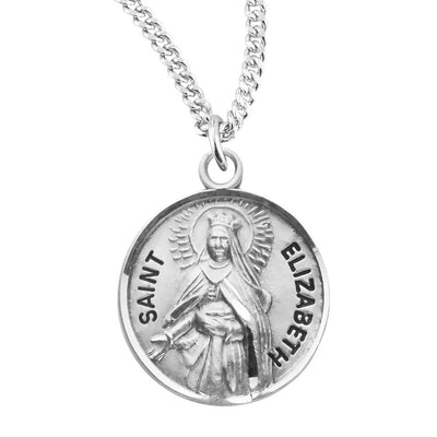 St. Elizabeth of Hungary sterling silver medal with 18" chain, HMH Religious