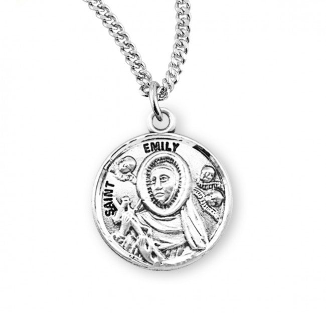 HMH Religious St Emily de Vialar Round Sterling Silver Medal