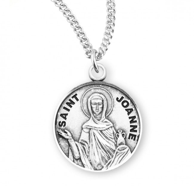 HMH Religious St Joanne Round Sterling Silver Medal