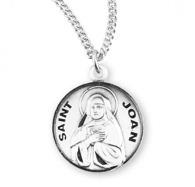 HMH Religious St Joan Round Sterling Silver Medal