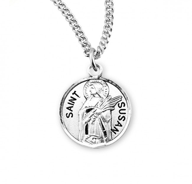 HMH Religious St Susan Round Sterling Silver Medal