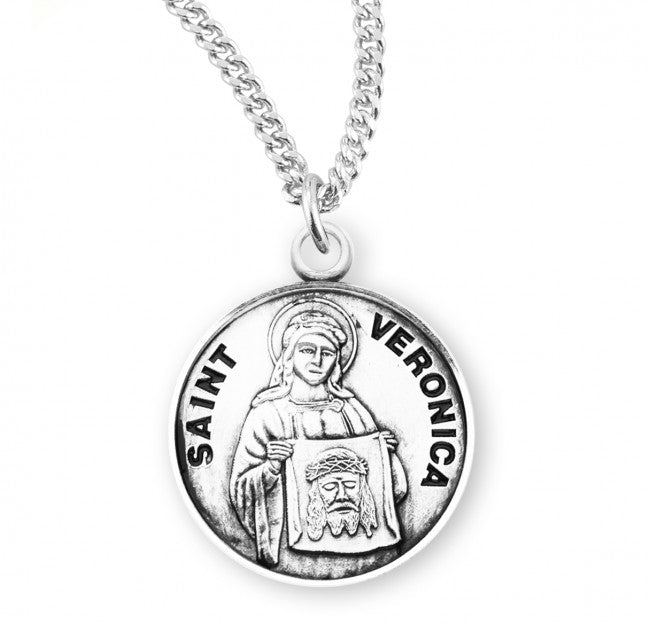 HMH Religious St Veronica Round Sterling Silver Medal