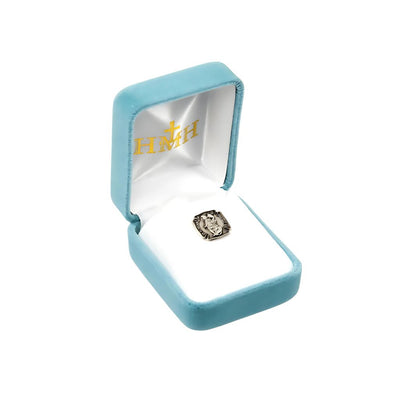 St Florian Fire Fighters Sterling Silver Lapel Pin with Deluxe Screw in deluxe gift box, HMH Religious
