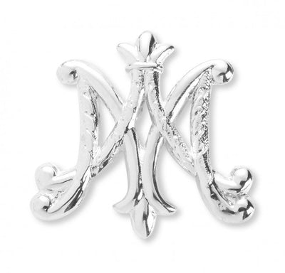 Sterling Silver Ave Maria Brooch Pin, HMH Religious