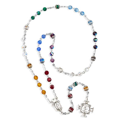 Sterling Silver Crystal St Michael Archangel Crystal Bead Chaplet, HMH Religious (view 1)